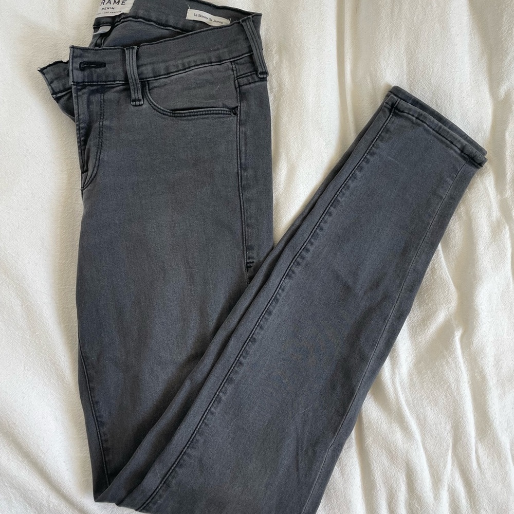 Gray skinny jeans